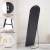 Black Floor Standing Mirror, with Aluminum Alloy Frame,16''x59''