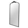 Black 66" x 36" Arched Full Length Mirror, Lean or Hang On Wall