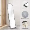 Black Floor Standing Mirror, with Aluminum Alloy Frame,16''x59''