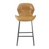 Brown, Leather Bar Counter Chair w/ High-Density Sponge, 2