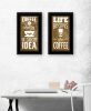 Black frame "Life Begins & Ends With Coffee" 2 pc by Marla Rae