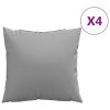 Throw Pillows 4 pcs Gray 15.7" x 15.7" Fabric