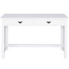 White Home Office Writing Desk with 4 Drawer Study Table