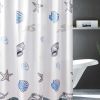 Ocean PEVA Bathroom Waterproof Shower Curtain  71x71inch