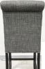 Charcoal Fabric, Nailheads Trim, Counter Height Chairs, Set of 2