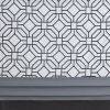 Grey and Black Embroidered and Pieced Shower Curtain, 72"