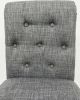 Charcoal Fabric, Nailheads Trim, Counter Height Chairs, Set of 2