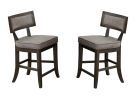 Rustic Espresso Counter Height Dining Chairs wood & Veneer, 2