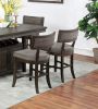 Rustic Espresso Counter Height Dining Chairs wood & Veneer, 2