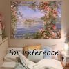 Mediterranean Rose Tapestry Bedroom Oil Painting; 29x39 inch