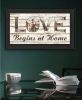 Black Framed "Love Begins at Home" by Artisan John Rossini