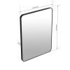 Black Aluminum Frame Bathroom Mirror 24" x 32"