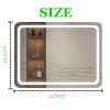 Polished Crystal Single LED Bathroom Vanity Mirror, 23"w x 31"h