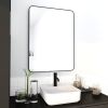 Black Aluminum Frame Bathroom Mirror 24" x 32"