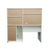 Antiqued White finish, Home Office Computer Desk with Hutch