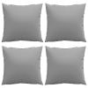 Throw Pillows 4 pcs Gray 15.7" x 15.7" Fabric