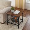 Rustic Brown 3 in 1 Coffee Table with Open Storage