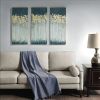 Gold Foil Abstract 3-piece Canvas Wall Art Set 15" x 35"