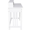 White Home Office Writing Desk with 4 Drawer Study Table