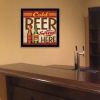 Black Framed "Cold Beer Served Here" By Mollie B.