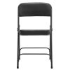 Black Metal Folding Chairs with Padded Seat and Back, 2 Pack