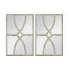 White Framed Rectangular Wooden Mirrors Set of 2 ,16" x 23"