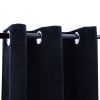 Blackout Curtains with Rings 2 pcs Black 37"x 63" Velvet