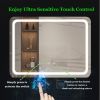 Polished Crystal Single LED Bathroom Vanity Mirror, 23"w x 31"h