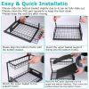 Black 2 Tier Under Sink Pull Out Sliding Basket & Shelf organizer