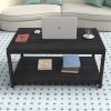 YSSOA, Black (Home Coffee Table),Easy Assembly,31x20x16