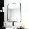 Black Aluminum Frame Bathroom Mirror 24" x 32"