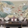 Chinese Lotus Carp Tapestry 39x51 inch