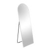 White 63x20 inch metal arch stand full length mirror