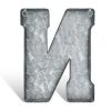 Letter N Galvanized Metal Letters for Wall Decor 3D for Hanging