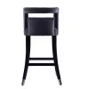 Suede Gray Velvet Barstool with Nailheads, 2 pc, 30" Seat height