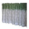 Green/Lace - Short Kitchen Curtain Half Window 51" x 23.6"