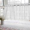 Swan -Translucent Short Half Window Kitchen Tier Curtain