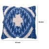 Southwest Aztec Shaggy Throw Pillows, 2 pc, Blue & White18"