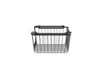 Oceanstar Stackable Metal Wire Storage Basket – Black, set of 2