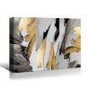 Gold and Silver Framed Canvas Abstract Style Color Painting