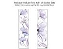 Flower Wall 3D Decals Peel and Stick Vinyl Sticker Mural 80x45