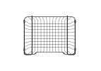 Oceanstar Stackable Metal Wire Storage Basket – Black, set of 2