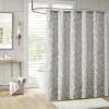 Grey Floral Shower Curtain 72" x 72"