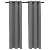 Blackout Curtains with Rings 2 pcs Gray 37"x 84" Velvet