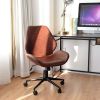 Office Brown Leisure Mid-back PU Upholstered Rolling Chair