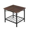 Rustic Brown 3 in 1 Coffee Table with Open Storage