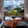 Terraced Field Bedroom Tapestry Landscape Background 43x59