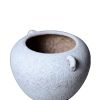 Grey Artisan Ceramic Stone Vase 10"D x 7"H