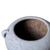 Grey Artisan Ceramic Stone Vase 10"D x 7"H