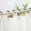 Set of 12 Stainless Steel Rustproof Hooks for Shower curtain rod